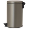 image:imageBrabantia StepOn XS Trash Can  Mineral Concrete Gray  13 Gallon  5L  Bathroom Bedroom Office Trash Can Light Pedal Handle amp Removable Inner Bucket  99 x 133 x 162   Trash BagsPlatinum