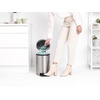 image:imageBrabantia StepOn XS Trash Can  Mineral Concrete Gray  13 Gallon  5L  Bathroom Bedroom Office Trash Can Light Pedal Handle amp Removable Inner Bucket  99 x 133 x 162   Trash BagsMatt Steel FPP