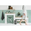 image:imageBrabantia StepOn XS Trash Can  Mineral Concrete Gray  13 Gallon  5L  Bathroom Bedroom Office Trash Can Light Pedal Handle amp Removable Inner Bucket  99 x 133 x 162   Trash BagsPlatinum