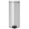 image:imageBrabantia StepOn XS Trash Can  Mineral Concrete Gray  13 Gallon  5L  Bathroom Bedroom Office Trash Can Light Pedal Handle amp Removable Inner Bucket  99 x 133 x 162   Trash BagsMetallic Gray
