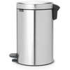 image:imageBrabantia StepOn XS Trash Can  Mineral Concrete Gray  13 Gallon  5L  Bathroom Bedroom Office Trash Can Light Pedal Handle amp Removable Inner Bucket  99 x 133 x 162   Trash BagsMatt Steel FPP