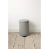 image:imageBrabantia StepOn XS Trash Can  Mineral Concrete Gray  13 Gallon  5L  Bathroom Bedroom Office Trash Can Light Pedal Handle amp Removable Inner Bucket  99 x 133 x 162   Trash BagsMineral Concrete Gray