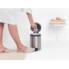 image:imageBrabantia StepOn XS Trash Can  Mineral Concrete Gray  13 Gallon  5L  Bathroom Bedroom Office Trash Can Light Pedal Handle amp Removable Inner Bucket  99 x 133 x 162   Trash BagsMatt Steel FPP
