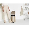 image:imageBrabantia StepOn XS Trash Can  Mineral Concrete Gray  13 Gallon  5L  Bathroom Bedroom Office Trash Can Light Pedal Handle amp Removable Inner Bucket  99 x 133 x 162   Trash BagsMetallic Gold