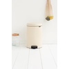 image:imageBrabantia StepOn XS Trash Can  Mineral Concrete Gray  13 Gallon  5L  Bathroom Bedroom Office Trash Can Light Pedal Handle amp Removable Inner Bucket  99 x 133 x 162   Trash BagsAlmond