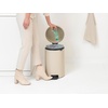 image:imageBrabantia StepOn XS Trash Can  Mineral Concrete Gray  13 Gallon  5L  Bathroom Bedroom Office Trash Can Light Pedal Handle amp Removable Inner Bucket  99 x 133 x 162   Trash BagsSoft Beige