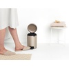 image:imageBrabantia StepOn XS Trash Can  Mineral Concrete Gray  13 Gallon  5L  Bathroom Bedroom Office Trash Can Light Pedal Handle amp Removable Inner Bucket  99 x 133 x 162   Trash BagsMetallic Gold