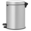 image:imageBrabantia StepOn XS Trash Can  Mineral Concrete Gray  13 Gallon  5L  Bathroom Bedroom Office Trash Can Light Pedal Handle amp Removable Inner Bucket  99 x 133 x 162   Trash BagsMetallic Gray