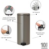 image:imageBrabantia StepOn XS Trash Can  Mineral Concrete Gray  13 Gallon  5L  Bathroom Bedroom Office Trash Can Light Pedal Handle amp Removable Inner Bucket  99 x 133 x 162   Trash BagsPlatinum