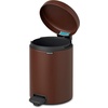 image:imageBrabantia StepOn XS Trash Can  Mineral Concrete Gray  13 Gallon  5L  Bathroom Bedroom Office Trash Can Light Pedal Handle amp Removable Inner Bucket  99 x 133 x 162   Trash BagsMineral Cosy Brown