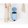 image:imageBrabantia StepOn XS Trash Can  Mineral Concrete Gray  13 Gallon  5L  Bathroom Bedroom Office Trash Can Light Pedal Handle amp Removable Inner Bucket  99 x 133 x 162   Trash BagsDreamy Blue