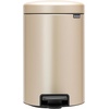 image:imageBrabantia StepOn XS Trash Can  Mineral Concrete Gray  13 Gallon  5L  Bathroom Bedroom Office Trash Can Light Pedal Handle amp Removable Inner Bucket  99 x 133 x 162   Trash BagsMetallic Gold