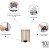 image:imageBrabantia StepOn XS Trash Can  Mineral Concrete Gray  13 Gallon  5L  Bathroom Bedroom Office Trash Can Light Pedal Handle amp Removable Inner Bucket  99 x 133 x 162   Trash BagsMetallic Gold