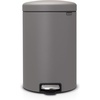 image:imageBrabantia StepOn XS Trash Can  Mineral Concrete Gray  13 Gallon  5L  Bathroom Bedroom Office Trash Can Light Pedal Handle amp Removable Inner Bucket  99 x 133 x 162   Trash BagsMineral Concrete Gray