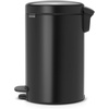 image:imageBrabantia StepOn XS Trash Can  Mineral Concrete Gray  13 Gallon  5L  Bathroom Bedroom Office Trash Can Light Pedal Handle amp Removable Inner Bucket  99 x 133 x 162   Trash BagsMatt Black
