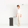 image:imageBrabantia StepOn XS Trash Can  Mineral Concrete Gray  13 Gallon  5L  Bathroom Bedroom Office Trash Can Light Pedal Handle amp Removable Inner Bucket  99 x 133 x 162   Trash BagsMatt Black