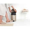 image:imageBrabantia StepOn XS Trash Can  Mineral Concrete Gray  13 Gallon  5L  Bathroom Bedroom Office Trash Can Light Pedal Handle amp Removable Inner Bucket  99 x 133 x 162   Trash BagsMetallic Gold