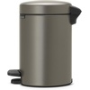 image:imageBrabantia StepOn XS Trash Can  Mineral Concrete Gray  13 Gallon  5L  Bathroom Bedroom Office Trash Can Light Pedal Handle amp Removable Inner Bucket  99 x 133 x 162   Trash BagsPlatinum