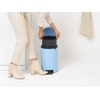image:imageBrabantia StepOn XS Trash Can  Mineral Concrete Gray  13 Gallon  5L  Bathroom Bedroom Office Trash Can Light Pedal Handle amp Removable Inner Bucket  99 x 133 x 162   Trash BagsDreamy Blue