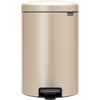 image:imageBrabantia StepOn XS Trash Can  Mineral Concrete Gray  13 Gallon  5L  Bathroom Bedroom Office Trash Can Light Pedal Handle amp Removable Inner Bucket  99 x 133 x 162   Trash BagsMetallic Gold