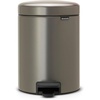 image:imageBrabantia StepOn XS Trash Can  Mineral Concrete Gray  13 Gallon  5L  Bathroom Bedroom Office Trash Can Light Pedal Handle amp Removable Inner Bucket  99 x 133 x 162   Trash BagsPlatinum