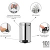 image:imageBrabantia StepOn XS Trash Can  Mineral Concrete Gray  13 Gallon  5L  Bathroom Bedroom Office Trash Can Light Pedal Handle amp Removable Inner Bucket  99 x 133 x 162   Trash BagsBrilliant Steel