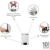 image:imageBrabantia StepOn XS Trash Can  Mineral Concrete Gray  13 Gallon  5L  Bathroom Bedroom Office Trash Can Light Pedal Handle amp Removable Inner Bucket  99 x 133 x 162   Trash BagsWhite