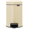 image:imageBrabantia StepOn XS Trash Can  Mineral Concrete Gray  13 Gallon  5L  Bathroom Bedroom Office Trash Can Light Pedal Handle amp Removable Inner Bucket  99 x 133 x 162   Trash BagsAlmond