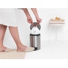 image:imageBrabantia StepOn XS Trash Can  Mineral Concrete Gray  13 Gallon  5L  Bathroom Bedroom Office Trash Can Light Pedal Handle amp Removable Inner Bucket  99 x 133 x 162   Trash BagsMatt Steel FPP
