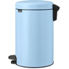 image:imageBrabantia StepOn XS Trash Can  Mineral Concrete Gray  13 Gallon  5L  Bathroom Bedroom Office Trash Can Light Pedal Handle amp Removable Inner Bucket  99 x 133 x 162   Trash BagsDreamy Blue