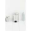 image:imageBrabantia StepOn XS Trash Can  Mineral Concrete Gray  13 Gallon  5L  Bathroom Bedroom Office Trash Can Light Pedal Handle amp Removable Inner Bucket  99 x 133 x 162   Trash BagsBrilliant Steel