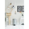 image:imageBrabantia StepOn XS Trash Can  Mineral Concrete Gray  13 Gallon  5L  Bathroom Bedroom Office Trash Can Light Pedal Handle amp Removable Inner Bucket  99 x 133 x 162   Trash BagsMetallic Gray