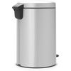 image:imageBrabantia StepOn XS Trash Can  Mineral Concrete Gray  13 Gallon  5L  Bathroom Bedroom Office Trash Can Light Pedal Handle amp Removable Inner Bucket  99 x 133 x 162   Trash BagsMetallic Gray
