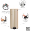 image:imageBrabantia StepOn XS Trash Can  Mineral Concrete Gray  13 Gallon  5L  Bathroom Bedroom Office Trash Can Light Pedal Handle amp Removable Inner Bucket  99 x 133 x 162   Trash BagsMetallic Gold