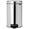 image:imageBrabantia StepOn XS Trash Can  Mineral Concrete Gray  13 Gallon  5L  Bathroom Bedroom Office Trash Can Light Pedal Handle amp Removable Inner Bucket  99 x 133 x 162   Trash BagsBrilliant Steel