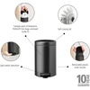 image:imageBrabantia StepOn XS Trash Can  Mineral Concrete Gray  13 Gallon  5L  Bathroom Bedroom Office Trash Can Light Pedal Handle amp Removable Inner Bucket  99 x 133 x 162   Trash BagsConfident Gray