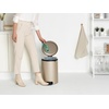 image:imageBrabantia StepOn XS Trash Can  Mineral Concrete Gray  13 Gallon  5L  Bathroom Bedroom Office Trash Can Light Pedal Handle amp Removable Inner Bucket  99 x 133 x 162   Trash BagsMetallic Gold