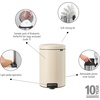 image:imageBrabantia StepOn XS Trash Can  Mineral Concrete Gray  13 Gallon  5L  Bathroom Bedroom Office Trash Can Light Pedal Handle amp Removable Inner Bucket  99 x 133 x 162   Trash BagsSoft Beige