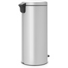 image:imageBrabantia StepOn XS Trash Can  Mineral Concrete Gray  13 Gallon  5L  Bathroom Bedroom Office Trash Can Light Pedal Handle amp Removable Inner Bucket  99 x 133 x 162   Trash BagsMetallic Gray