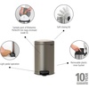 image:imageBrabantia StepOn XS Trash Can  Mineral Concrete Gray  13 Gallon  5L  Bathroom Bedroom Office Trash Can Light Pedal Handle amp Removable Inner Bucket  99 x 133 x 162   Trash BagsPlatinum