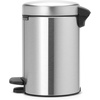image:imageBrabantia StepOn XS Trash Can  Mineral Concrete Gray  13 Gallon  5L  Bathroom Bedroom Office Trash Can Light Pedal Handle amp Removable Inner Bucket  99 x 133 x 162   Trash BagsMatt Steel FPP