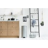 image:imageBrabantia StepOn XS Trash Can  Mineral Concrete Gray  13 Gallon  5L  Bathroom Bedroom Office Trash Can Light Pedal Handle amp Removable Inner Bucket  99 x 133 x 162   Trash BagsMetallic Gray