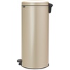 image:imageBrabantia StepOn XS Trash Can  Mineral Concrete Gray  13 Gallon  5L  Bathroom Bedroom Office Trash Can Light Pedal Handle amp Removable Inner Bucket  99 x 133 x 162   Trash BagsMetallic Gold