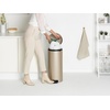 image:imageBrabantia StepOn XS Trash Can  Mineral Concrete Gray  13 Gallon  5L  Bathroom Bedroom Office Trash Can Light Pedal Handle amp Removable Inner Bucket  99 x 133 x 162   Trash BagsMetallic Gold