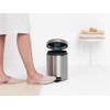 image:imageBrabantia StepOn XS Trash Can  Mineral Concrete Gray  13 Gallon  5L  Bathroom Bedroom Office Trash Can Light Pedal Handle amp Removable Inner Bucket  99 x 133 x 162   Trash BagsMatt Steel FPP