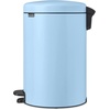 image:imageBrabantia StepOn XS Trash Can  Mineral Concrete Gray  13 Gallon  5L  Bathroom Bedroom Office Trash Can Light Pedal Handle amp Removable Inner Bucket  99 x 133 x 162   Trash BagsDreamy Blue