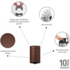 image:imageBrabantia StepOn XS Trash Can  Mineral Concrete Gray  13 Gallon  5L  Bathroom Bedroom Office Trash Can Light Pedal Handle amp Removable Inner Bucket  99 x 133 x 162   Trash BagsMineral Cosy Brown