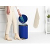 image:imageBrabantia StepOn XS Trash Can  Mineral Concrete Gray  13 Gallon  5L  Bathroom Bedroom Office Trash Can Light Pedal Handle amp Removable Inner Bucket  99 x 133 x 162   Trash BagsMineral Powerful Blue