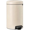 image:imageBrabantia StepOn XS Trash Can  Mineral Concrete Gray  13 Gallon  5L  Bathroom Bedroom Office Trash Can Light Pedal Handle amp Removable Inner Bucket  99 x 133 x 162   Trash BagsSoft Beige