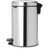 image:imageBrabantia StepOn XS Trash Can  Mineral Concrete Gray  13 Gallon  5L  Bathroom Bedroom Office Trash Can Light Pedal Handle amp Removable Inner Bucket  99 x 133 x 162   Trash BagsBrilliant Steel